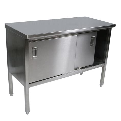 heavy cabinet with stainless steel top|stainless steel table with cabinet.